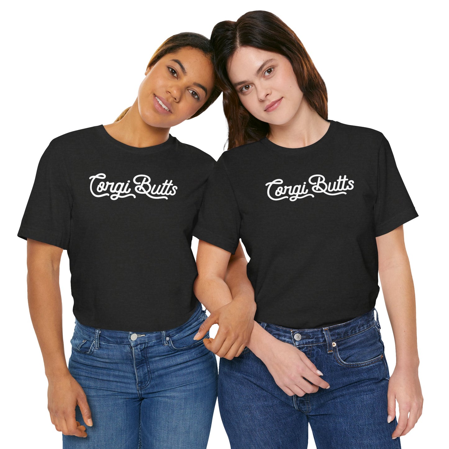 Black Label Corgi Butts Drive Me Nuts Tee, Front & Back