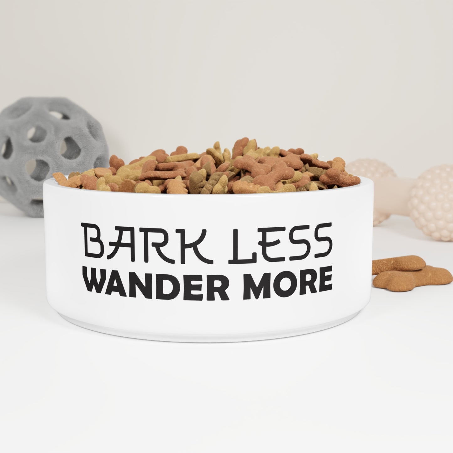 Bark Less, Wander More Pet Bowl