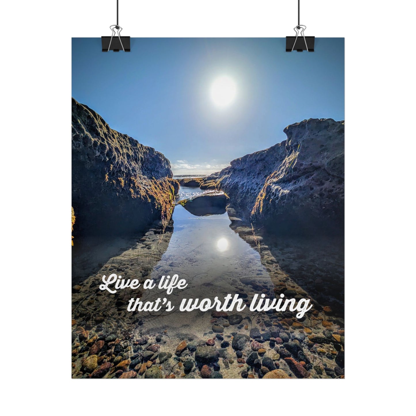 Live a Life That's Worth Living Inspirational Poster