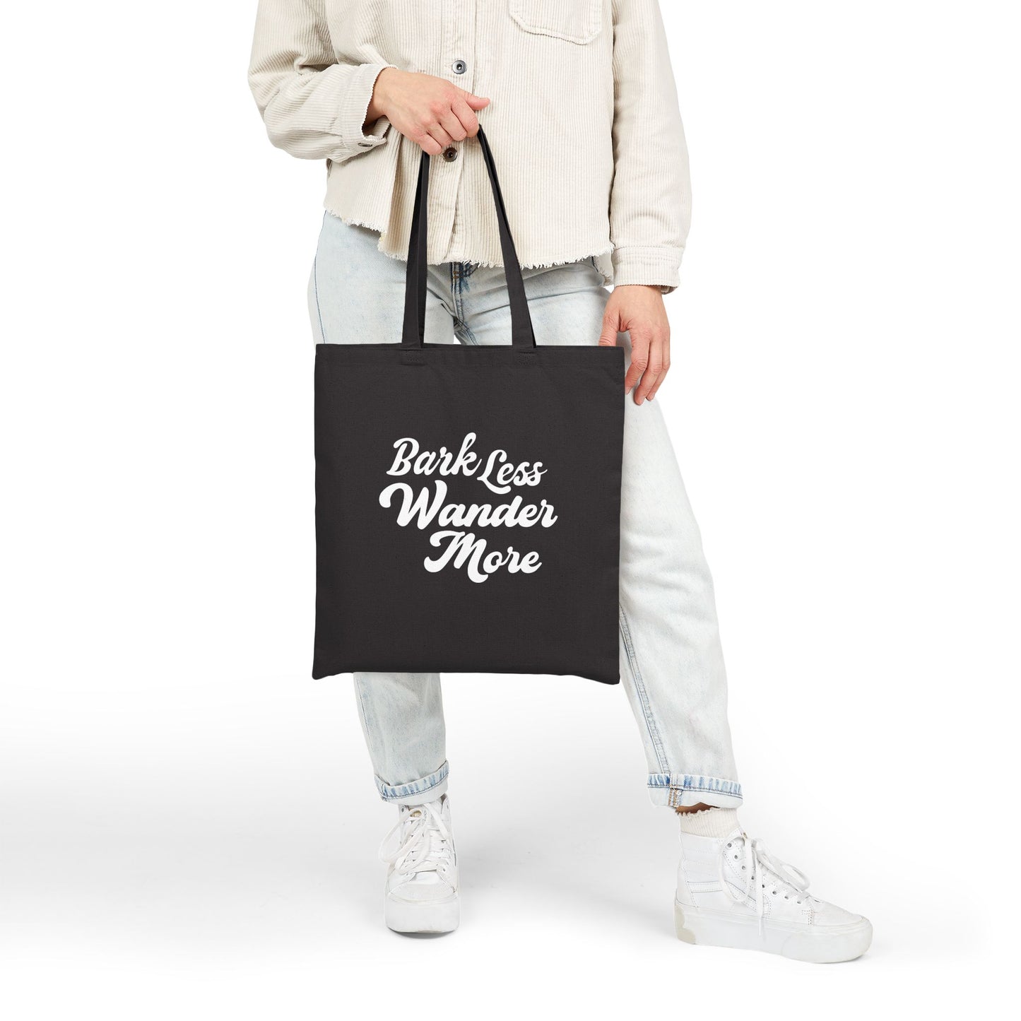 Bark Less Wander More Cotton Canvas Tote Bag