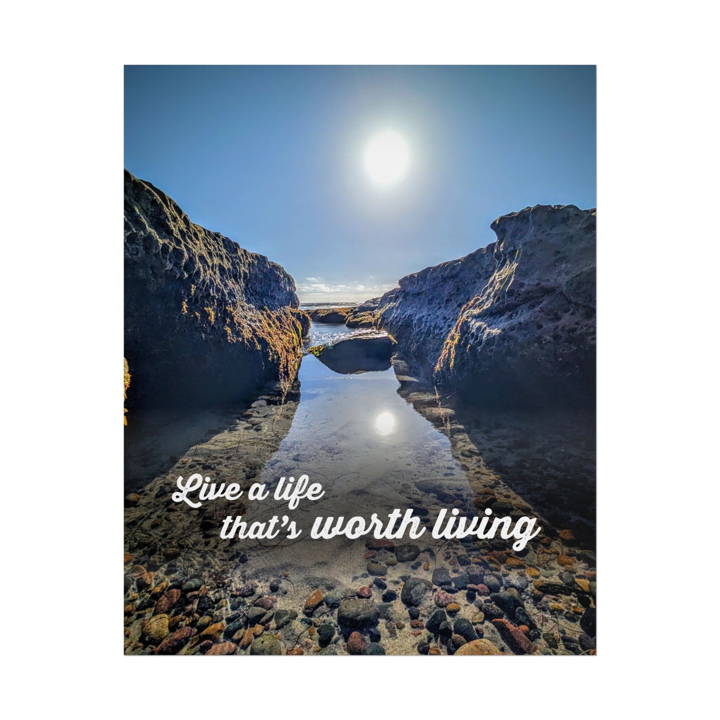 Live a Life That's Worth Living Inspirational Poster