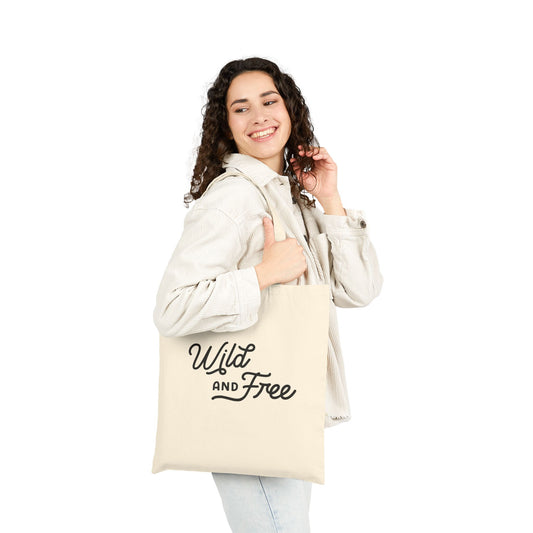 Wild and Free Cotton Canvas Tote Bag