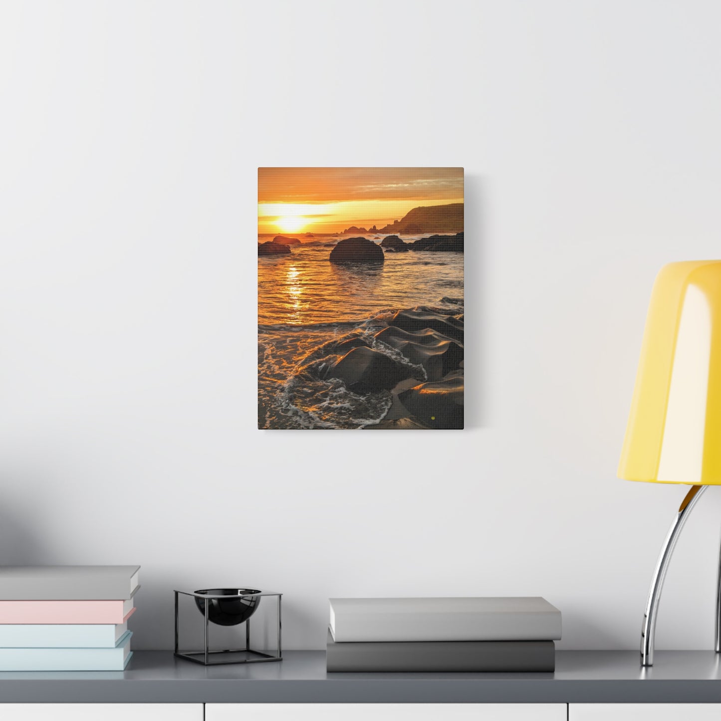 Coastal Rock Calm - Vertical Canvas Print
