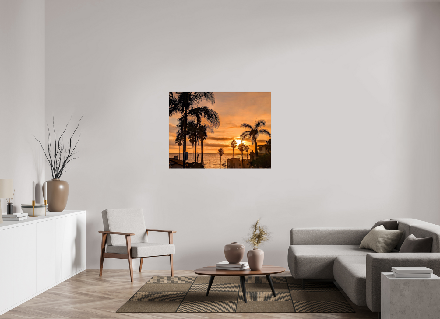 48 x 36″, Acrylic Glass Print Between the Palms Premium Acrylic Print