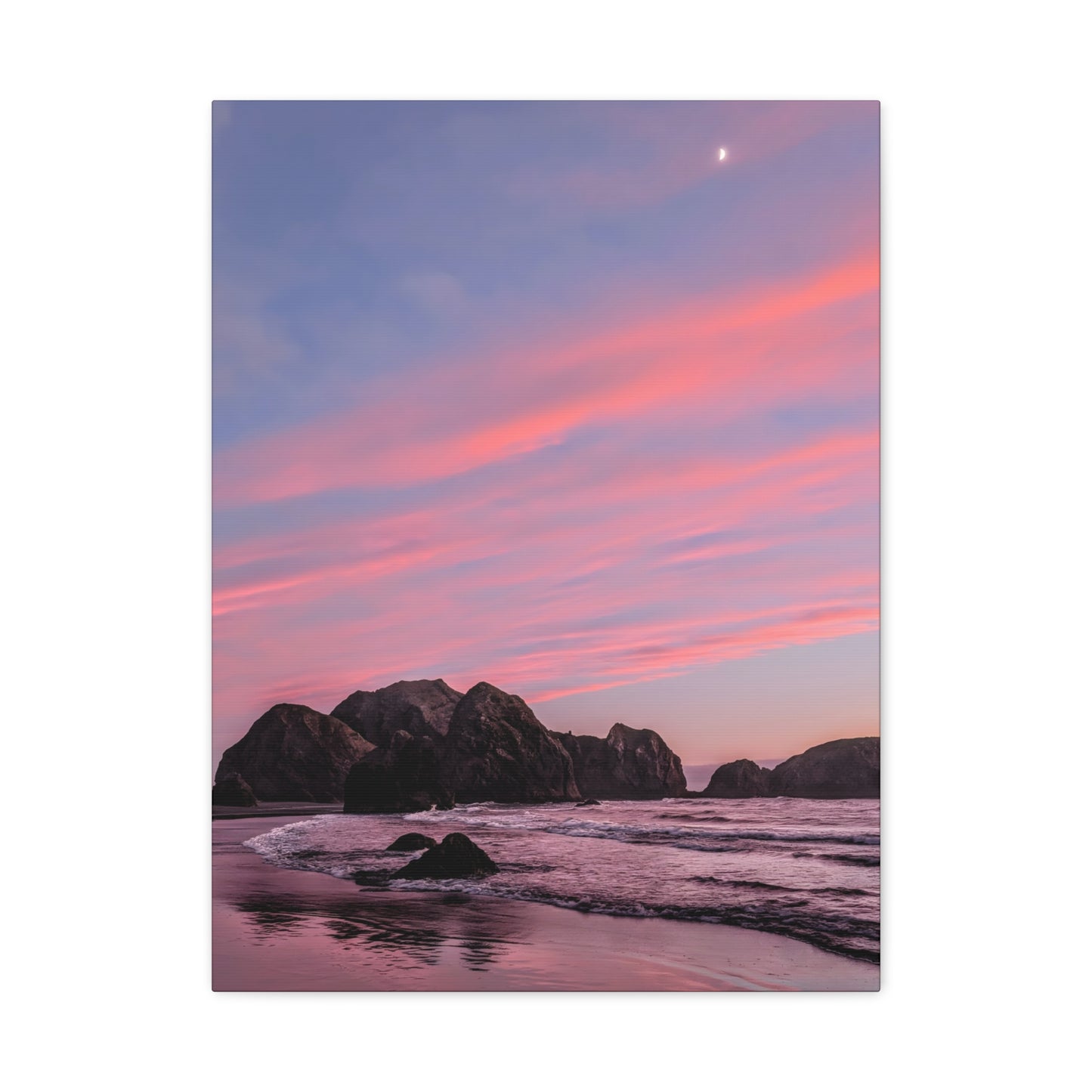 Epic Gold Beach Sunset - Vertical Canvas Print