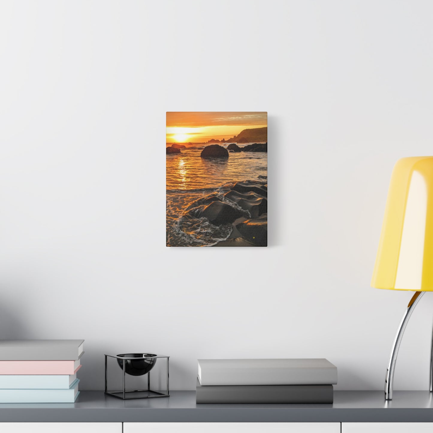 Coastal Rock Calm - Vertical Canvas Print
