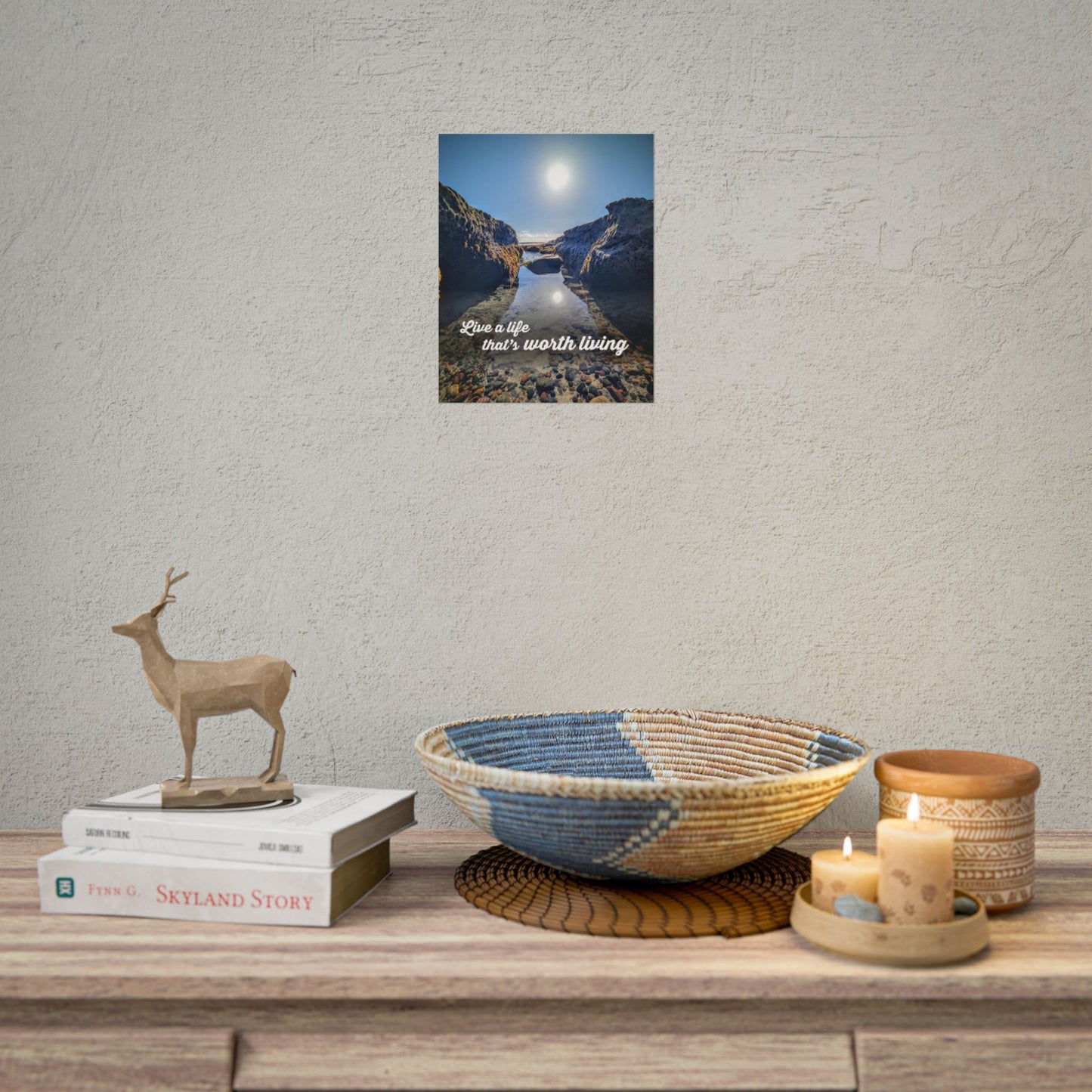 Live a Life That's Worth Living Inspirational Poster